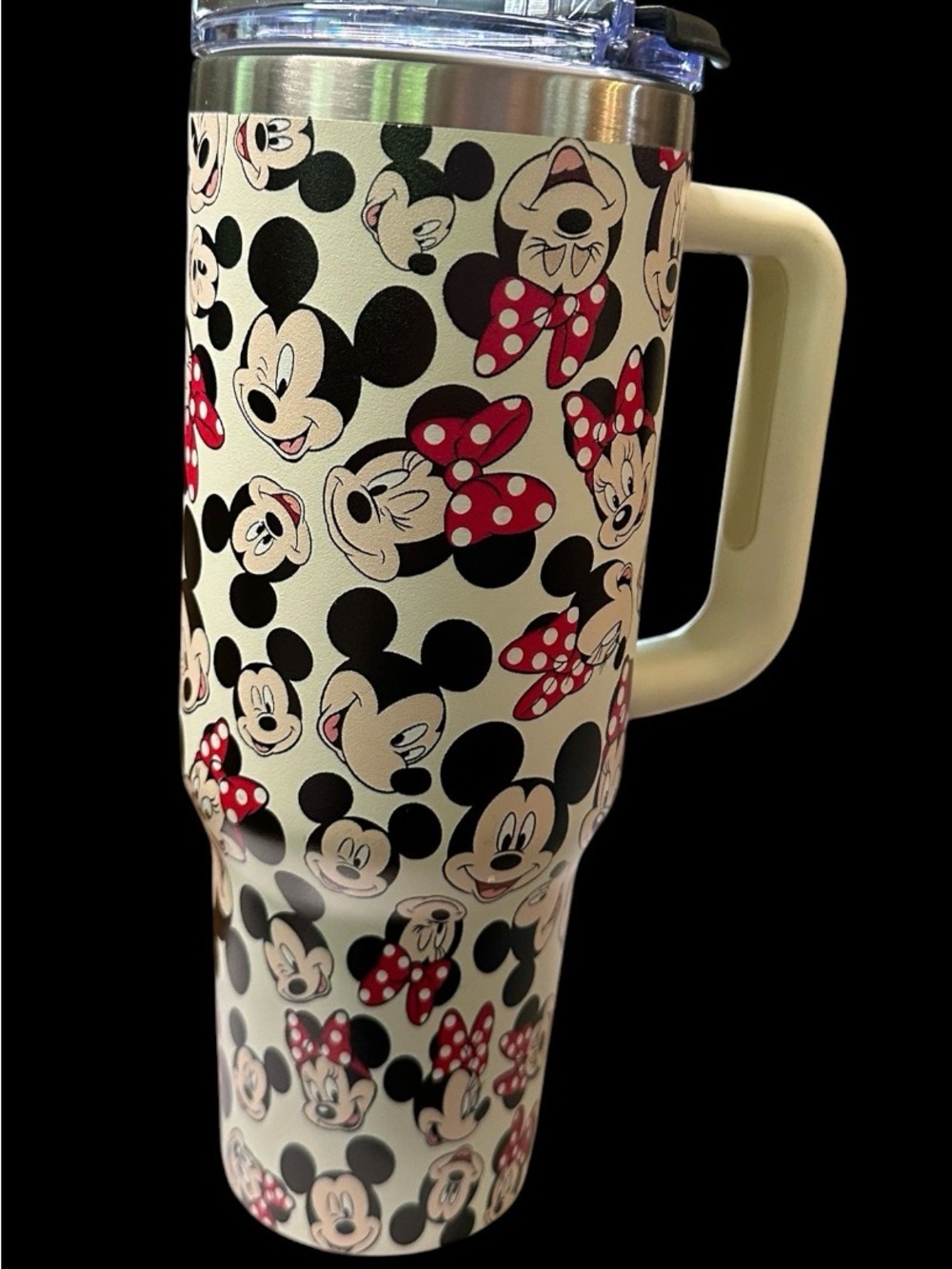 New Disney-Inspired 40-Oz Mickey & Minnie Mouse StainlessTravel Mug with Handle
